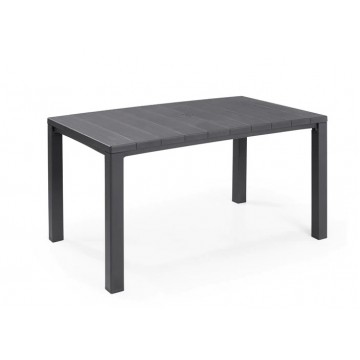 JULIE OUTDOOR DINING TABLE GRAPHITE 147CM